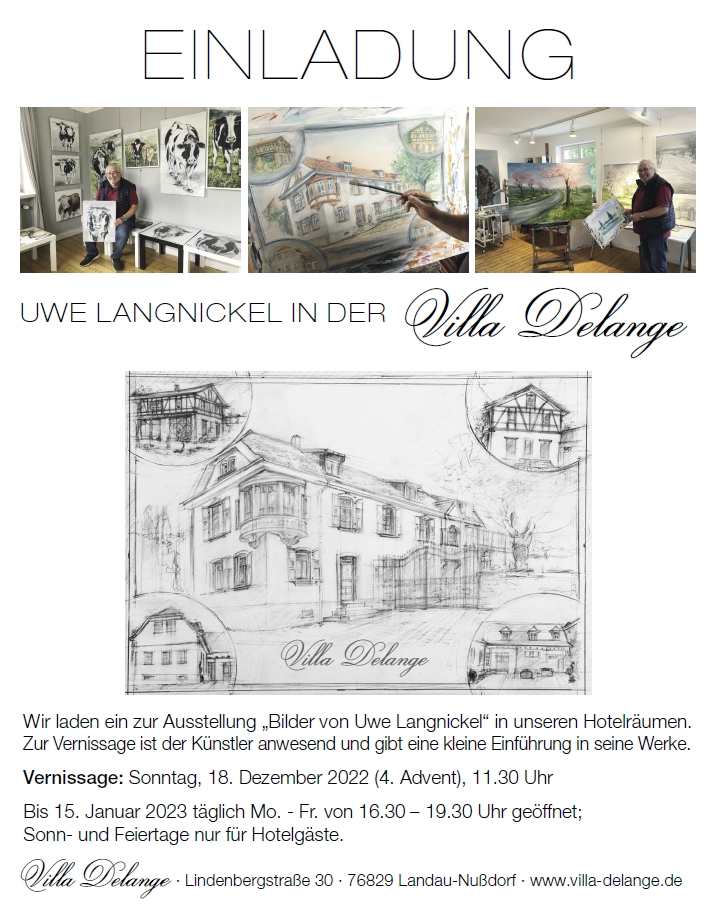Ausstellung Uwe Langnickel in der Villa Delange